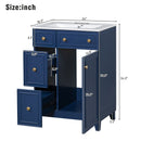 Transitional Style Bathroom Vanity Cabinet With Ceramic Sink by HouseOfZazla