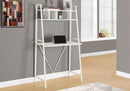 Computer Desk for Home Office, Laptop & Storage Shelves - White by HouseOfZazla