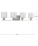 Invite 4-Light 33"w Bath Vanity Light Fixture Brushed Nickel Finish by Progress by LampsUSA