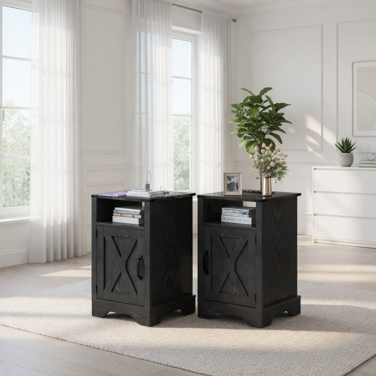 Farmhouse Nightstand, Charging Station & Storage, photo 36 of 40