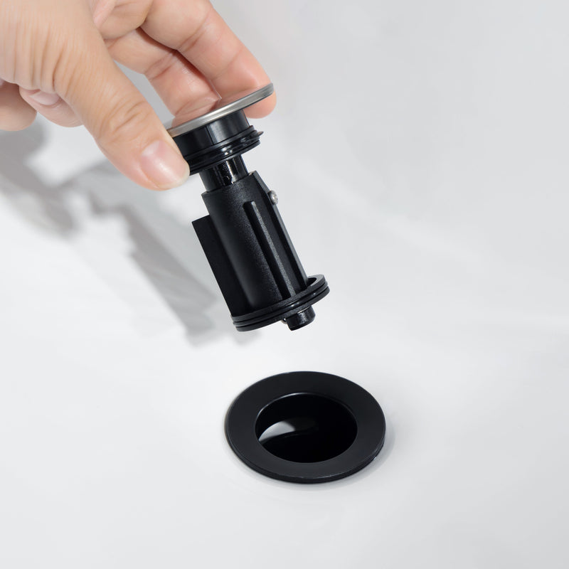 8 inch Widespread Bathroom Faucet Matte Black Bathroom Faucets for Sink 3 Hole Brass 2 Handle Lavatory Square Faucet Modern rv Bathroom Faucets