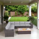 Modern Rattan Wicker Seating Group With Cushions by HouseOfZazla