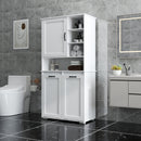 Laundry Cabinet with Doors and Shelf, Tilt-Out Laundry Hamper, Multiple Storage Space by HouseOfZazla