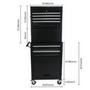 6 Drawer Lockable Tool Cabinet On Wheels With Detachable Toolbox by HouseOfZazla
