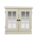 Sideboard Cabinet With Mirrored Doors, Adjustable Shelf, Metal Handles by HouseOfZazla