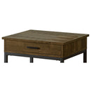 Square End Table With 1 Drawer - Brown