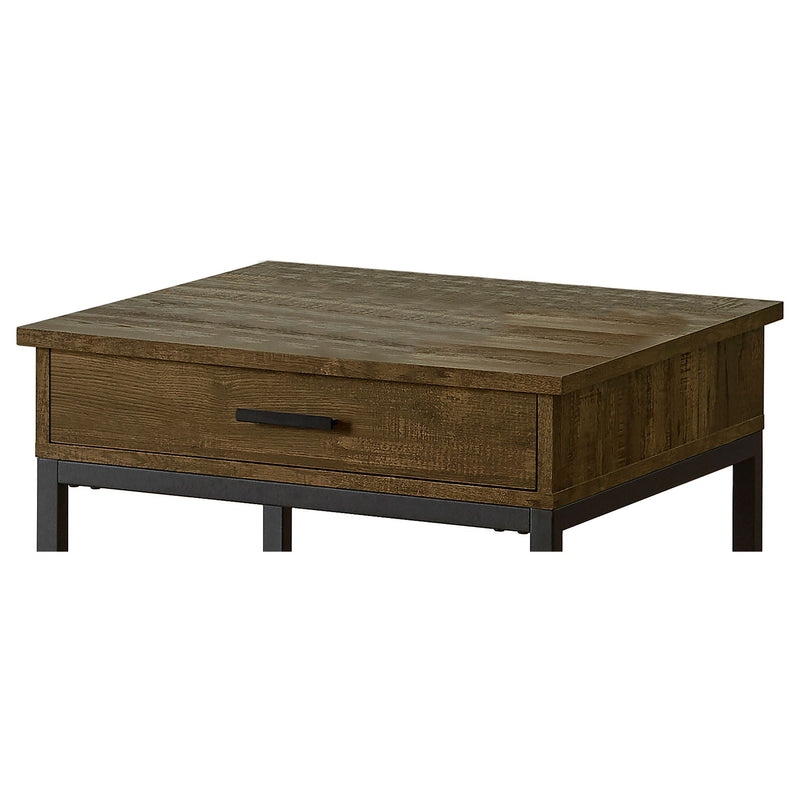 Square End Table With 1 Drawer - Brown, photo 3 of 5