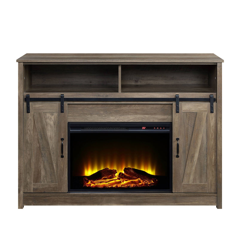 Tobias - Fireplace With Shelf Storage - Oak, photo 3 of 5