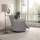 Lawson - Swivel Glider Suede Recliner Chair - Latte by HouseOfZazla