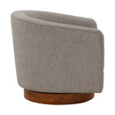 Miramar - Swivel Barrel Chair With Wooden Base by HouseOfZazla