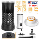 Electric Milk Frother Steamer 4 in 1 Multifunctional Hot Cold Milk Foam Maker Temperature Control Automatic Quiet Milk Warmer Latte Cappuccinos Diamon