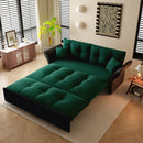 Queen Pull Out Sofa Bed, 3 In 1 Convertible Sleeper Tufted Sofa With 2 Soft Pillows by HouseOfZazla