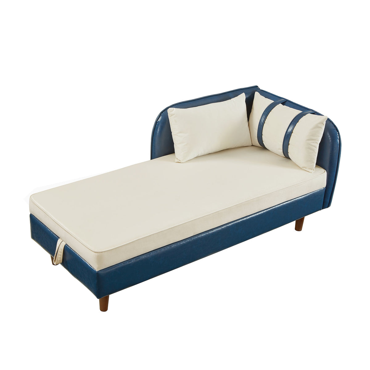 65" Storage Chaise Lounge Sofa, photo 8 of 10