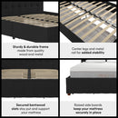 King Upholstered Bed With Storage - Black by HouseOfZazla