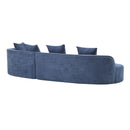 Elegant Curved Sectional Sofa With Full Foam Comfort by HouseOfZazla