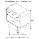 2 Drawer Nightstand - Walnut
