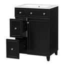 Transitional Style Bathroom Vanity Cabinet With Ceramic Sink by HouseOfZazla