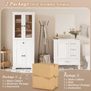 Bathroom Vanity & Tall Storage Cabinet Set With Doors, Adjustable Shelves, Soft Close Hinges, Sink by HouseOfZazla