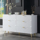 Gaines - 55" Dresser - White High Gloss by Unique Piece Furniture