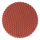 Wynne - Round Knitted Outdoor / Indoor Pouf - Orange