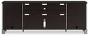 Darborn - XL TV Stand W/Fireplace Option - Gray / Brown