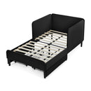Upholstered Platform Bed Frame With 2 Storage Drawers And Adjustable Sofa Bed by HouseOfZazla