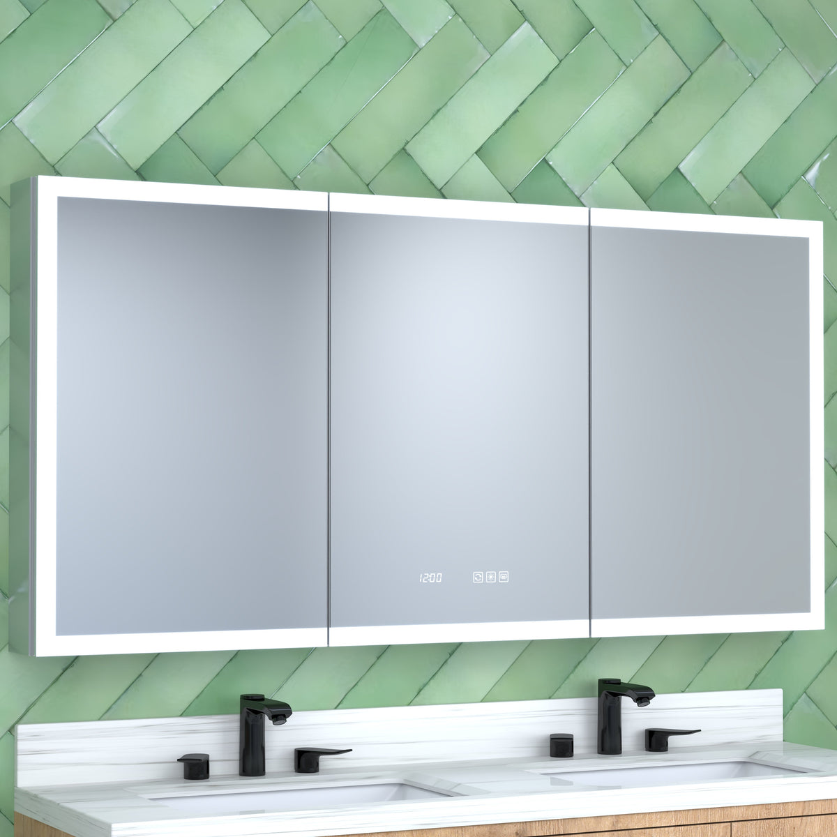60 in. W x 30 in. H Rectangular Bathroom Mirror, photo 8 of 10