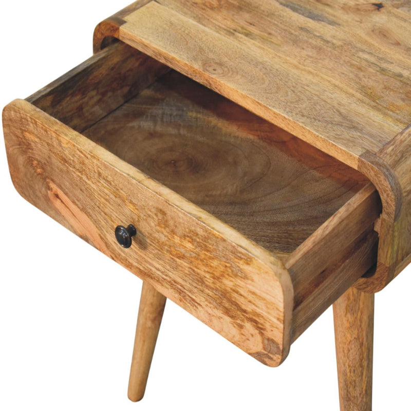 Solid Wood Avora Nightstand with 1-Drawer, Oak-ish, photo 7 of 10
