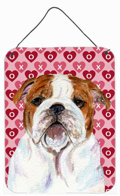 Bulldog English Hearts Love and Valentine's Day Wall or Door Hanging Prints