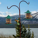 Hanging Gazebo Wild Bird Feeder Outdoor Bird Seed Station with Large Capacity 6 Feeder Ports for Garden Patio Park Weatherproof Easy To Refill by GBruno Store