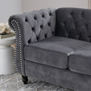 Chesterfield Sofa With Rolled Arms And Nailhead Trim by HouseOfZazla