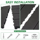 Tiles 9PCS Waterproof Outdoor and Indoor Flooring for Patio, Balcony, Porch, Backyard, Bedroom by HouseOfZazla