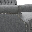 Dunham Contemporary Fabric Tufted Oversized Pushback Recliner