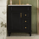 Bathroom Vanity With Sink, Compact Cabinet & 2 Drawers And Adjustable Shelf by HouseOfZazla