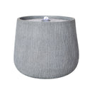 12.99' Gray Polyresin Outdoor Water Fountain with LED Light