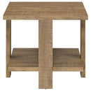 Dawn 2-piece Round Coffee and End Table Set Mango Brown