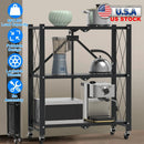 3-Tier Foldable Storage Shelf With Wheels by LJGDeals