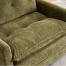 UNITED WE WIN Swivel Barrel Chair - Mid Century Modern Chair, Thick Padded Arm Chair with Solid Metal Base, Comfortable Single Sofa Chair, Swivel Accent Chair for Living Room Bedroom