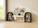 Arched 4-Tier Storage Cabinet with Carved Edges by HouseOfZazla