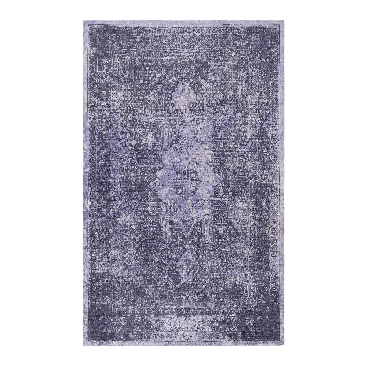 MAVAL Anthracite Washable Rug 3x5 Area Rug, photo 2 of 8