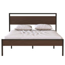 Ceres - Metal Bed With Wood Headboard & Footboard by HouseOfZazla