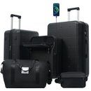 Hardside Luggage Set - 5 Piece with USB Port & TSA Lock