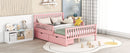 Platform Bed With Guardrails On Both Sides And 2 Storage Drawers by HouseOfZazla