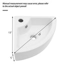 Triangle Porcelain Wall Mount Vessel Sink With Single Faucet Hole & Overflow by HouseOfZazla