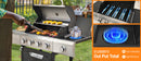 Propane Grill 4 Burner Stainless Steel Gas Grill with Side Burner