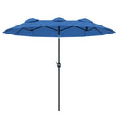 Outsunny 9.5' Double-Sided Patio Umbrella with 3 Air Vents, Tilt and Crank by HouseOfZazla