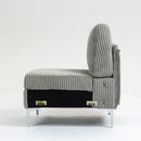 Single Couch Modular Armless Accent Chair With Back Cushion by HouseOfZazla