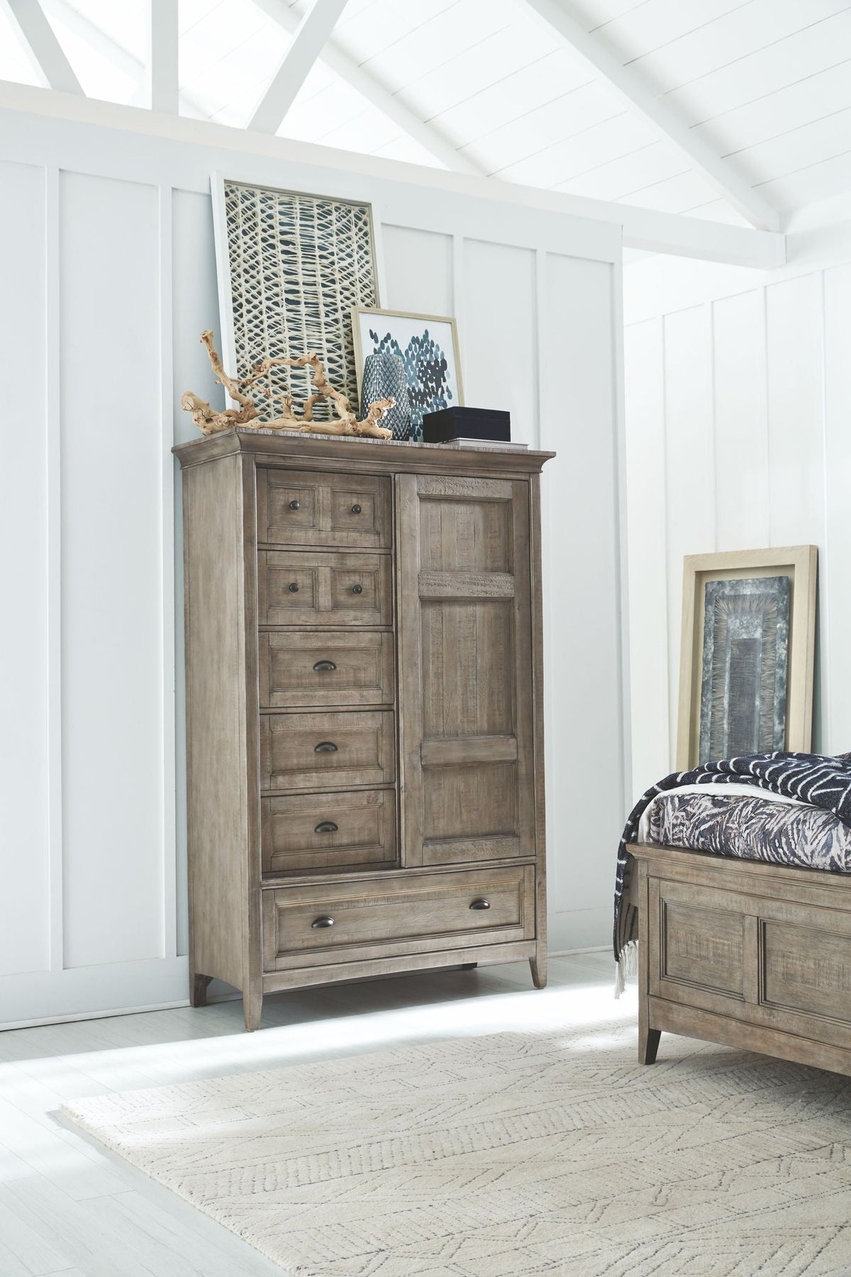 Paxton Place - Wood Door Chest - Dove Tail Gray, photo 2 of 7