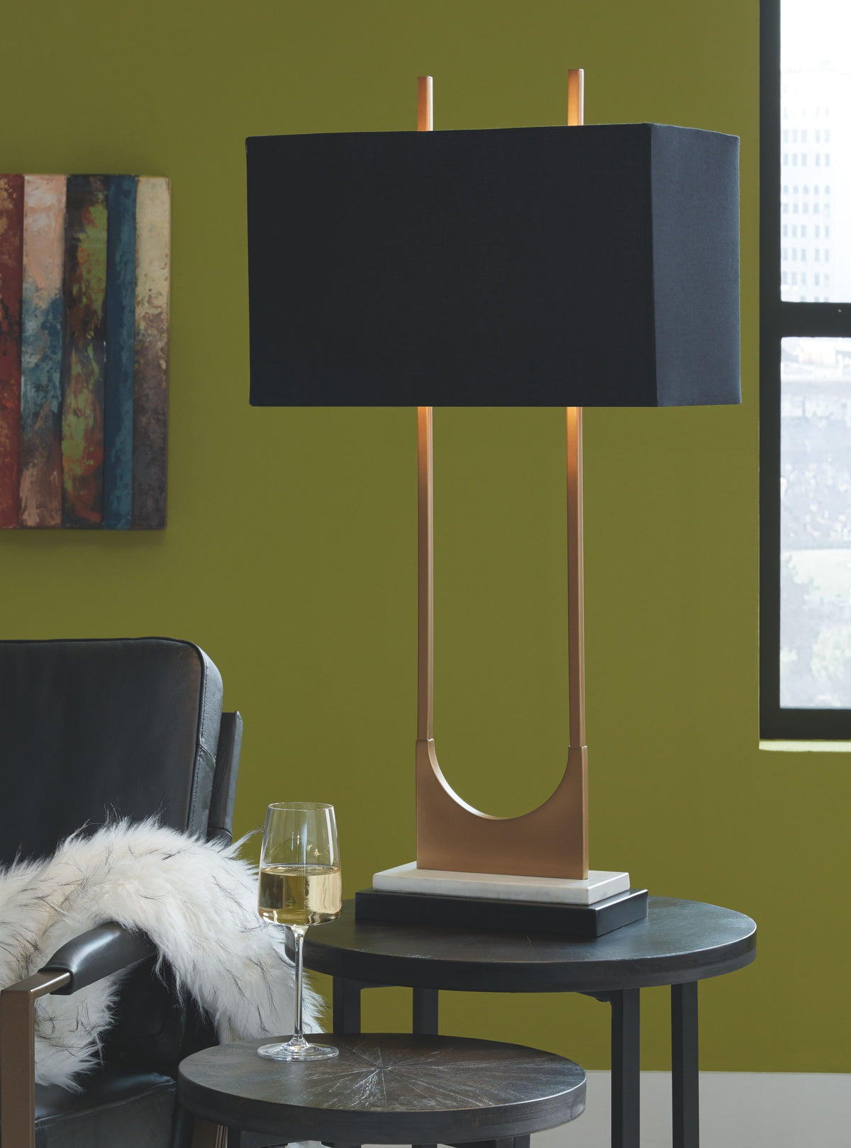 Malana - Metal Table Lamp  - Brass Finish, photo 2 of 4