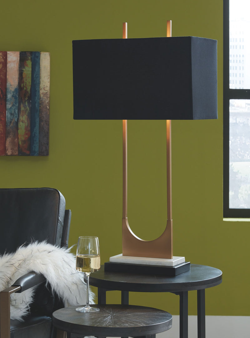 Malana - Metal Table Lamp  - Brass Finish, photo 2 of 4